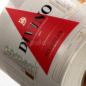 Bold Geometric Wine Label Sticker