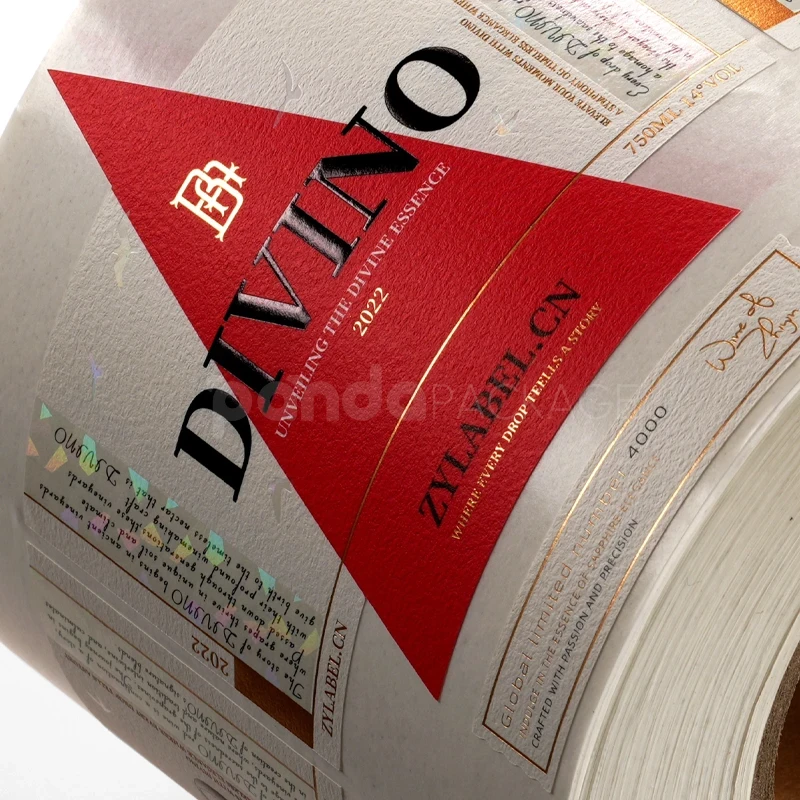 Bold Geometric Wine Label Sticker
