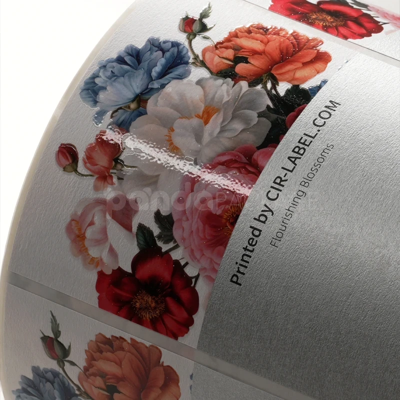 Floral Art Wine Label Sticker