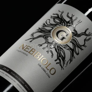 Elegant Metallic Wine Label Sticker