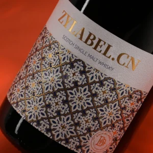 Wine Label Sticker with Gold Foil Accents