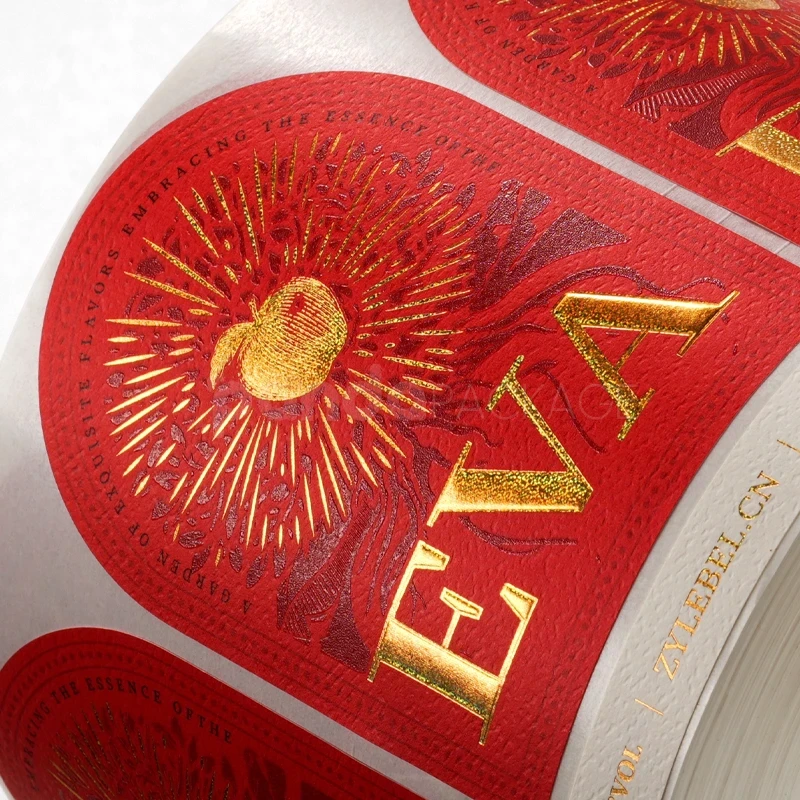Bold Red Wine Label Sticker