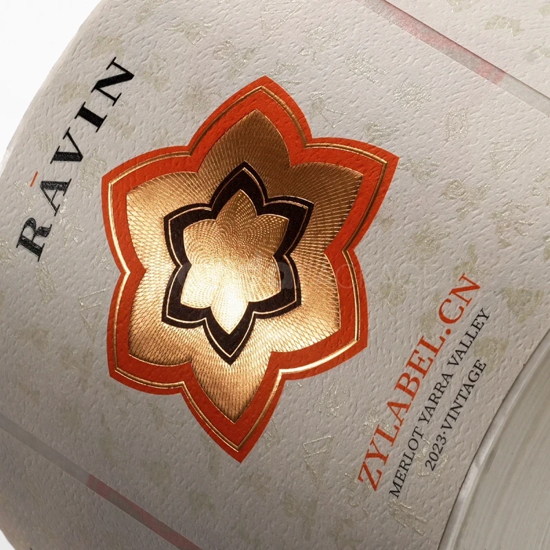 Artisan Floral Wine Label Sticker