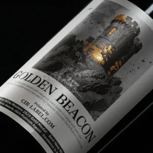 Golden Lighthouse Wine Label Sticker
