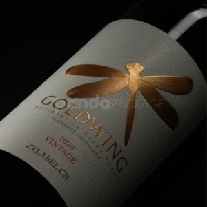 Label Sticker with Gold Foil Accent
