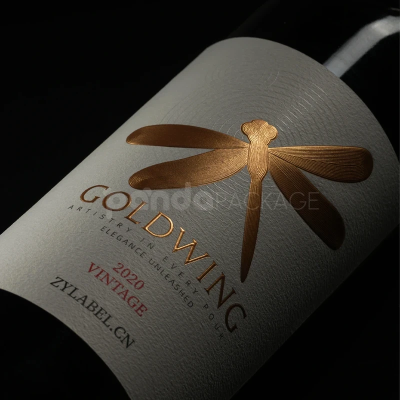 Label Sticker with Gold Foil Accent