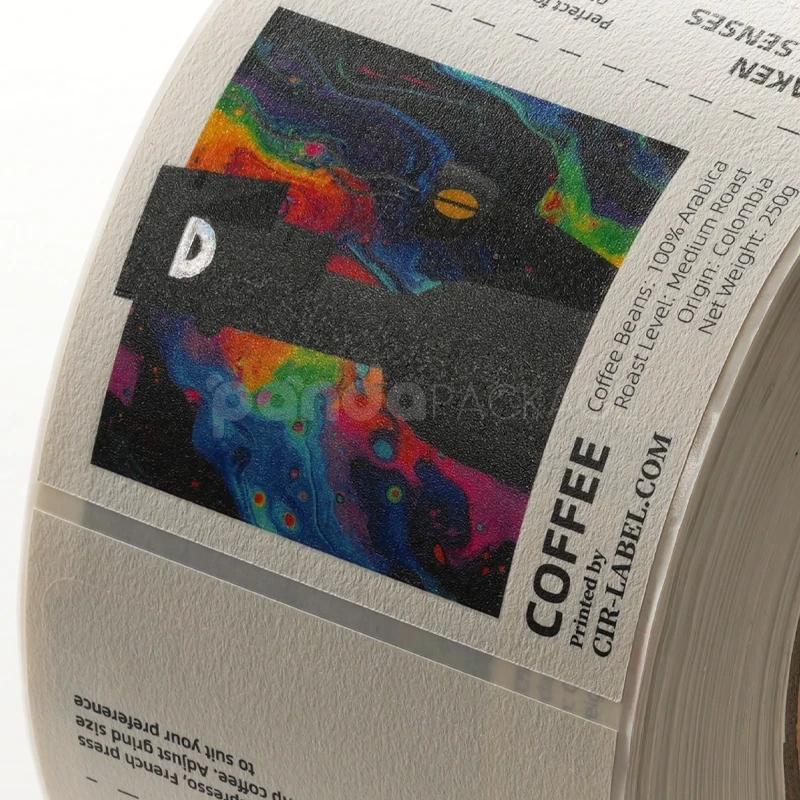 Label Sticker with Matte Texture