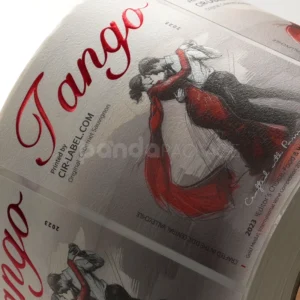 Wine Label Sticker with Textured Finish