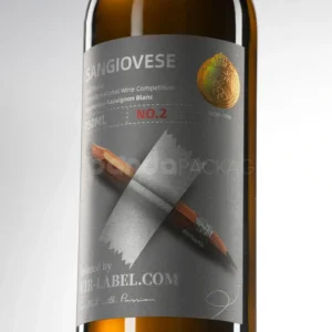 Sketch-Style Wine Label Sticker