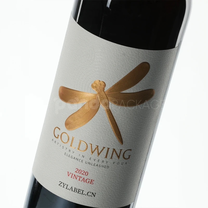 Label Sticker with Gold Foil Accent