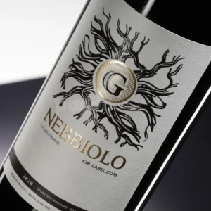 Elegant Metallic Wine Label Sticker