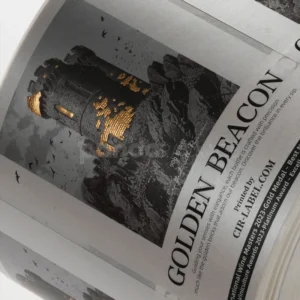 Golden Lighthouse Wine Label Sticker