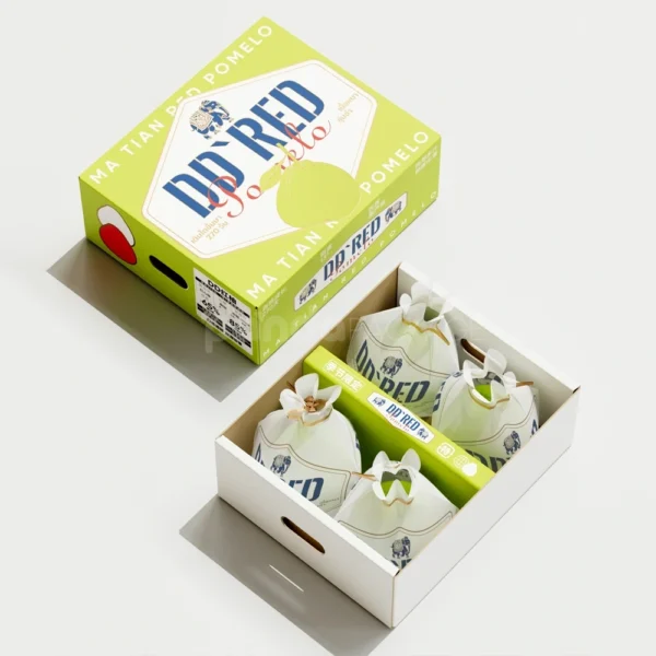 Bold Modern Fruit Gift Box for Pears with Custom Branding and Inner Tray