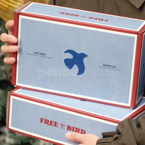 FREE BIRD Custom Rigid Gift Box with Modern Graphic Design