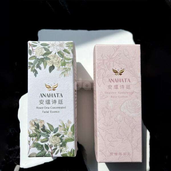 Elegant Floral Cosmetic Box with Embossed Details