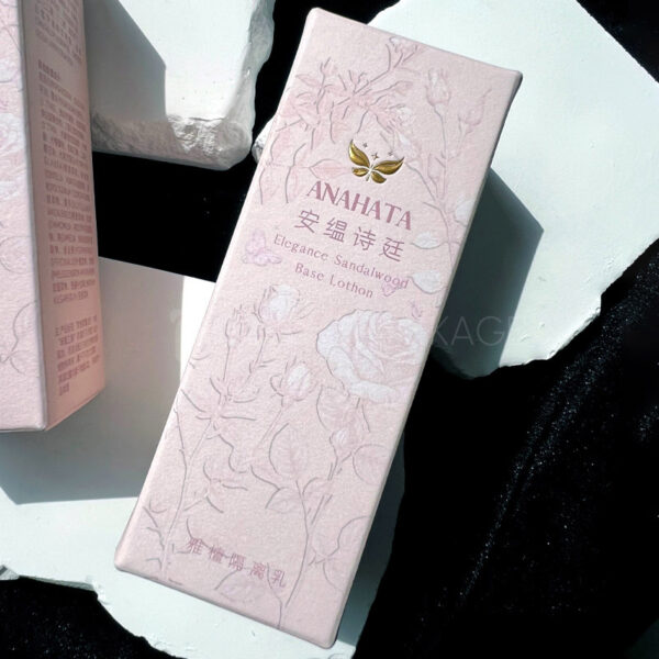 Elegant Floral Cosmetic Box with Embossed Details