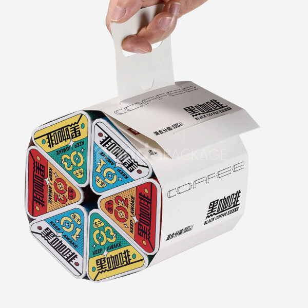 Creative Triangle Prism Packaging with Colorful Illustration Design