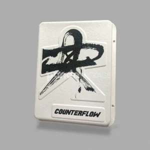 Custom Molded Fiber Box with Bold Graphic Print