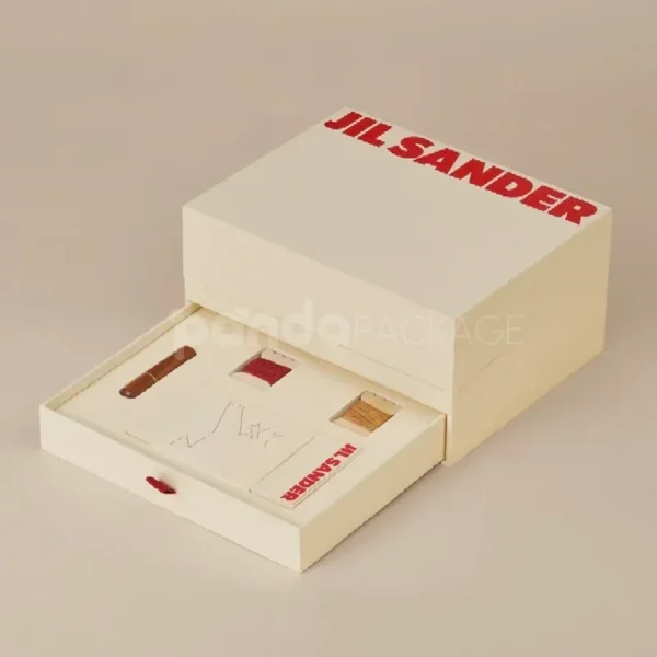 Minimalist Rigid Gift Box with Logo Branding and Drawer Insert