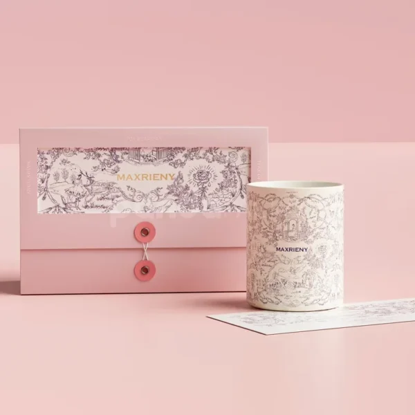 Floral Pink Candle or Teacup Gift Box with Drawer Design