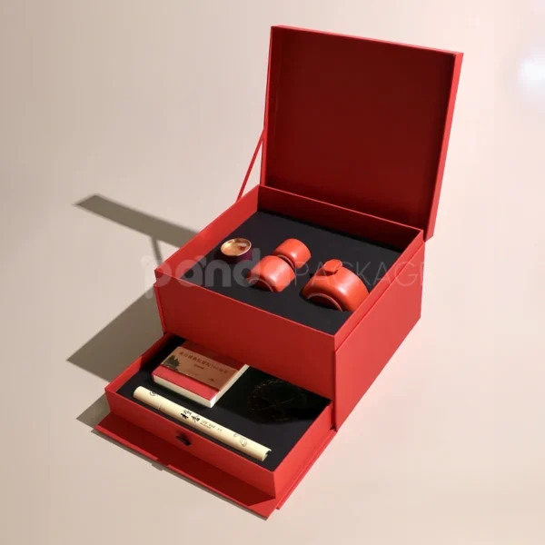 Premium Red Rigid Gift Box with Magnetic Closure