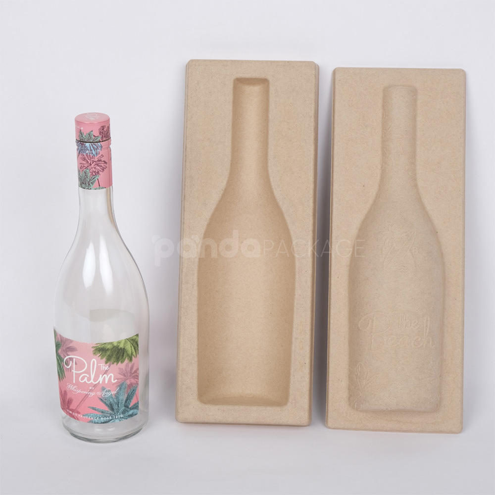 Eco-Friendly Molded Pulp Wine Bottle Packaging