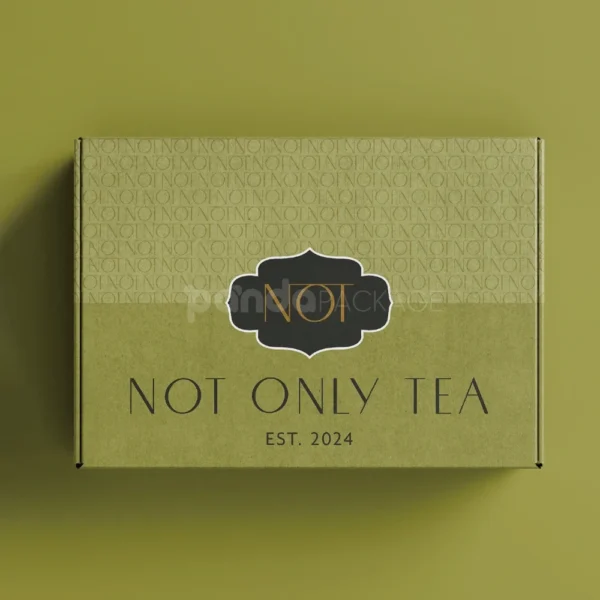Elegant Rigid Tea Box with Vintage Gold Foil Stamping