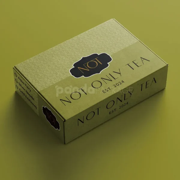 Elegant Rigid Tea Box with Vintage Gold Foil Stamping