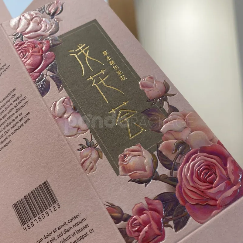 Floral Print Folding Carton