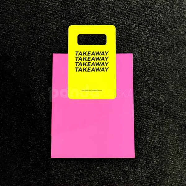 Bold Neon Takeaway Paper Bag with Built-in Handle