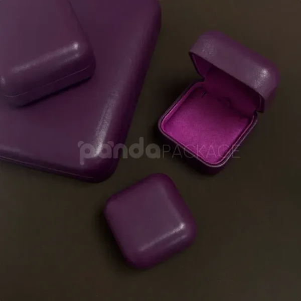 Velvet-Lined Purple Jewelry Box Set for Necklace, Ring & Bracelet