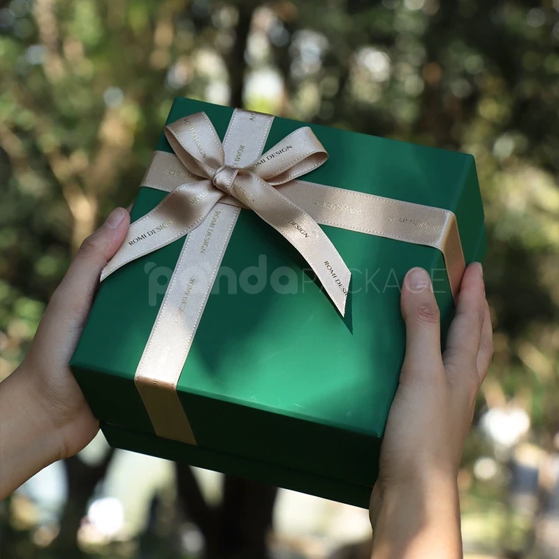 Green Ribbon Gift Box