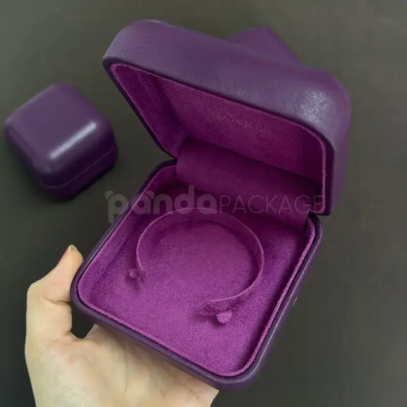 Velvet-Lined Purple Jewelry Box