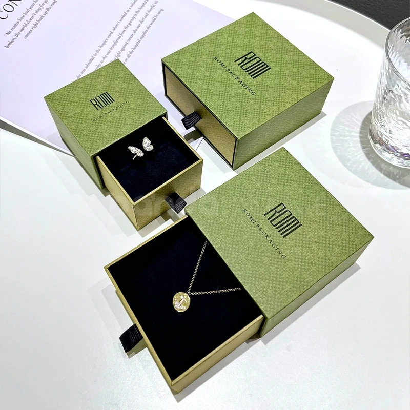 Textured Green Jewelry Box