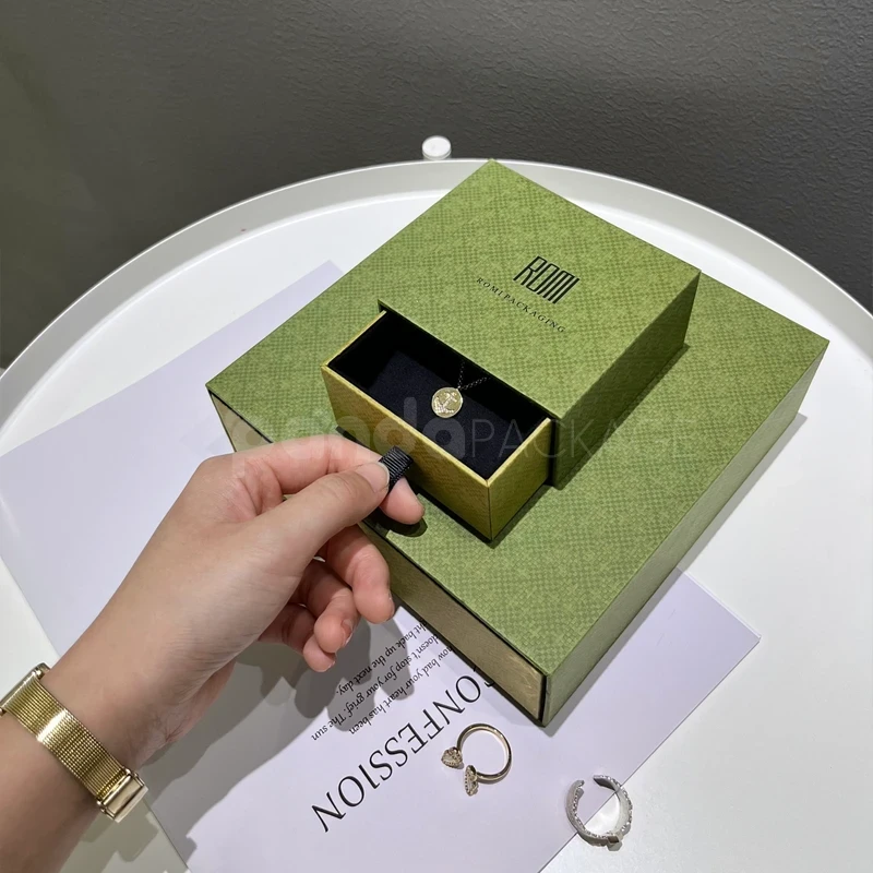 Textured Green Jewelry Box