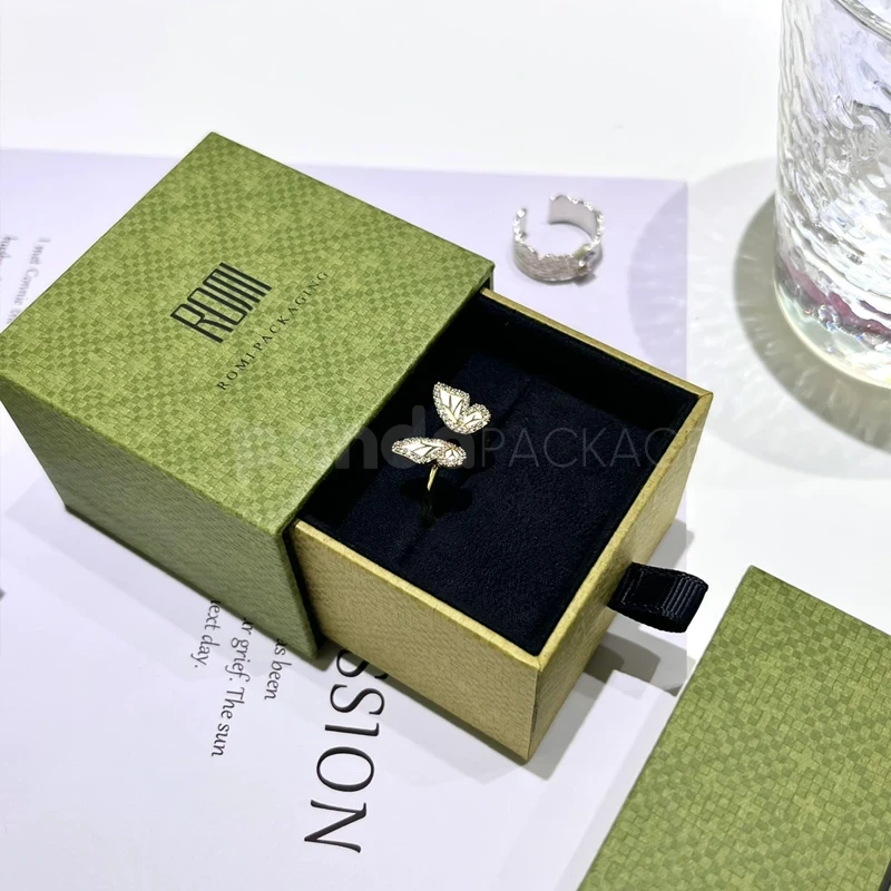 Textured Green Jewelry Box