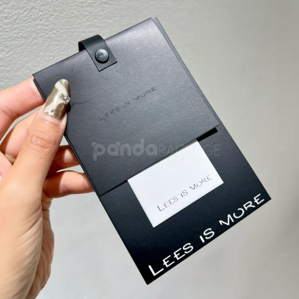 Luxury Black Garment Hang Tag with Ribbon Strap