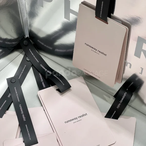 Luxury Pink Boutique Packaging Set with Ribbon Handle and Custom Labels