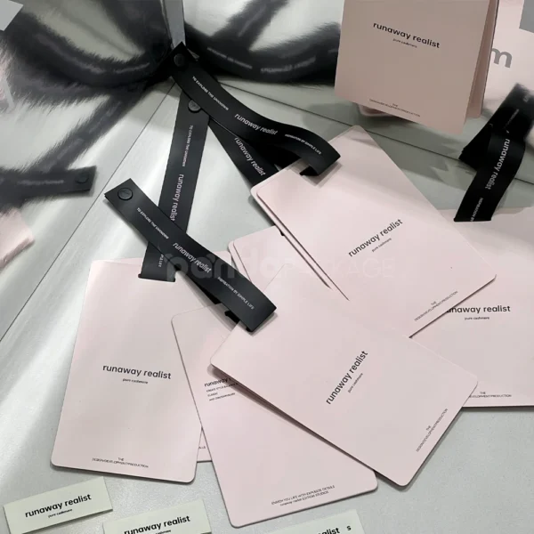 Luxury Pink Boutique Packaging Set with Ribbon Handle and Custom Labels