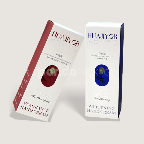 Minimalist Hand Cream Packaging Box with Color Accents