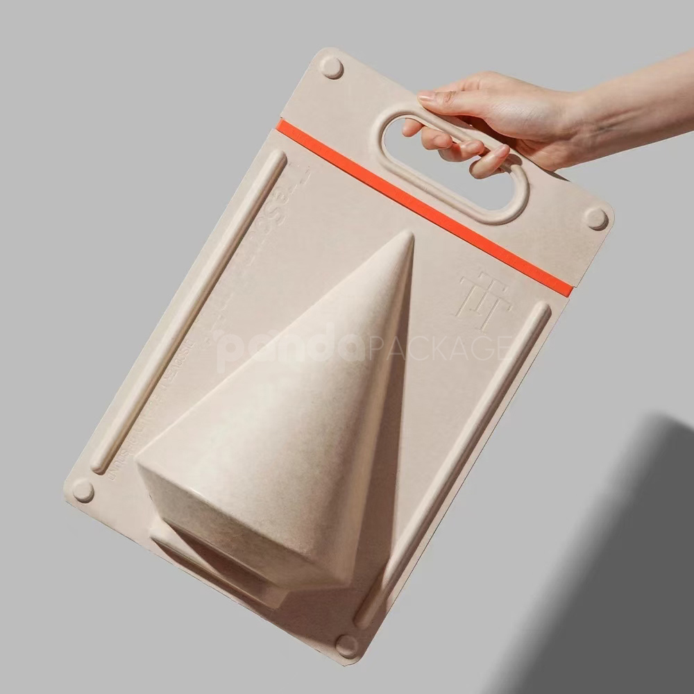 Minimalist Molded Fiber Carrying Case with Handle Cutout