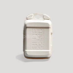 Minimalist White Molded Pulp Box with Dual-Compartment Design