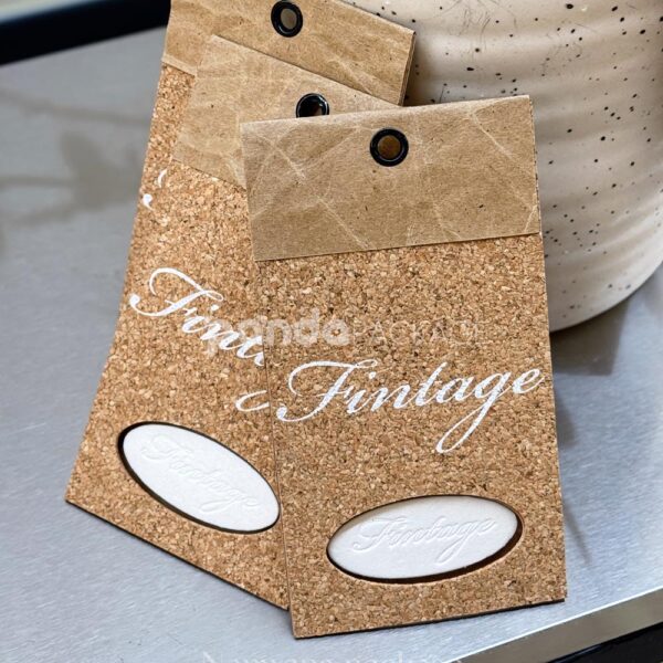 Natural Cork Sock Packaging Hang Tag