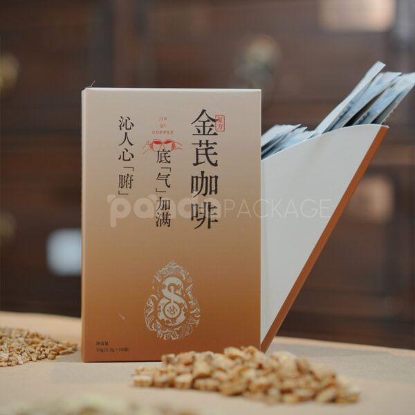 Traditional Herbal Sachet Box with Sliding Dispenser Design