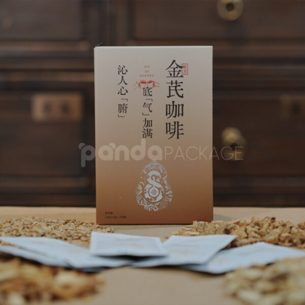 Traditional Herbal Sachet Box with Sliding Dispenser Design