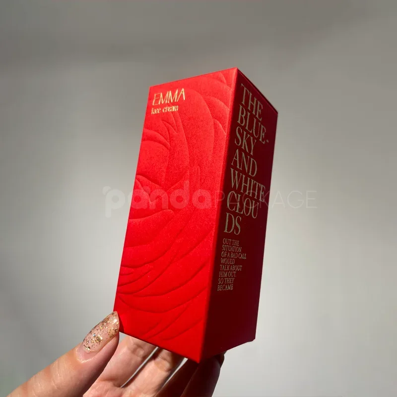 Red Embossed Paper Box