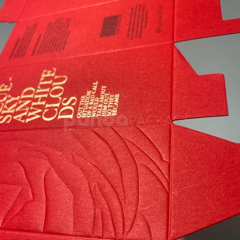 Red Embossed Paper Box