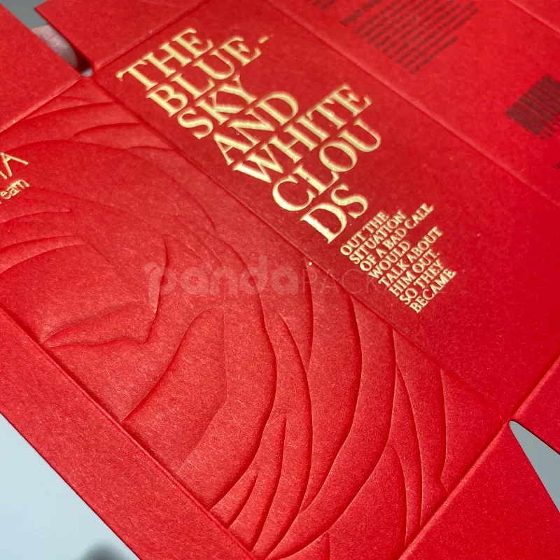 Red Embossed Paper Box