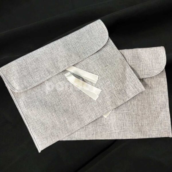 Soft Felt Garment Envelope Bag with Ribbon Closure