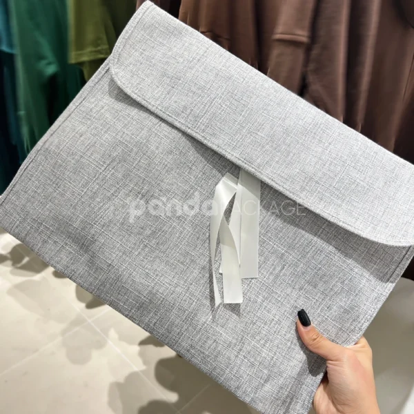 Soft Felt Garment Envelope Bag with Ribbon Closure